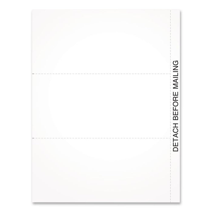 2024 W-2 or 1099 Blank 3-Up Laser/Inkjet Forms, 8.5 x 3.66, 3 Forms/Sheet, 102 Forms Total