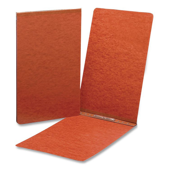Prong Fastener Premium Pressboard Report Cover, Top Bound, Two-Piece Prong Fastener, 2" Capacity, 8.5 x 14, Red/Red