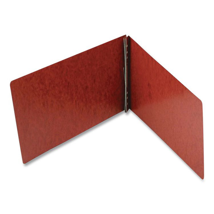 Prong Fastener Premium Pressboard Report Cover, Top Bound, Two-Piece Prong Fastener, 2" Capacity, 8.5 x 14, Red/Red