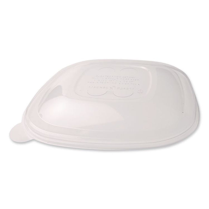 PLA Lids for Fiber Bowls, 8.8 x 8.8 x 1.4, Clear, 200/Carton