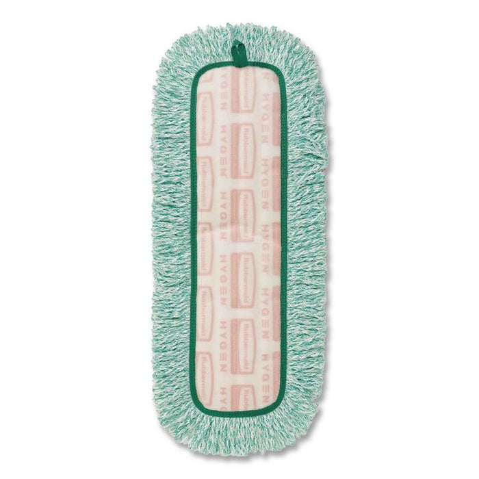 Dust Pad with Fringe, Microfiber, 18" Long, Green, 6/Carton