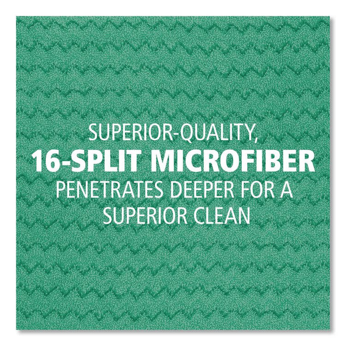 Dust Pad with Fringe, Microfiber, 18" Long, Green, 6/Carton