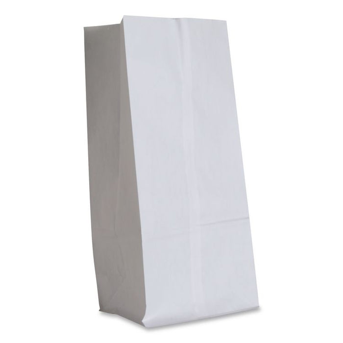 Grocery Paper Bags, 20# Size, 40# Basis Weight, 8.25" x 5.25" x 16.13", White, 500/Bundle
