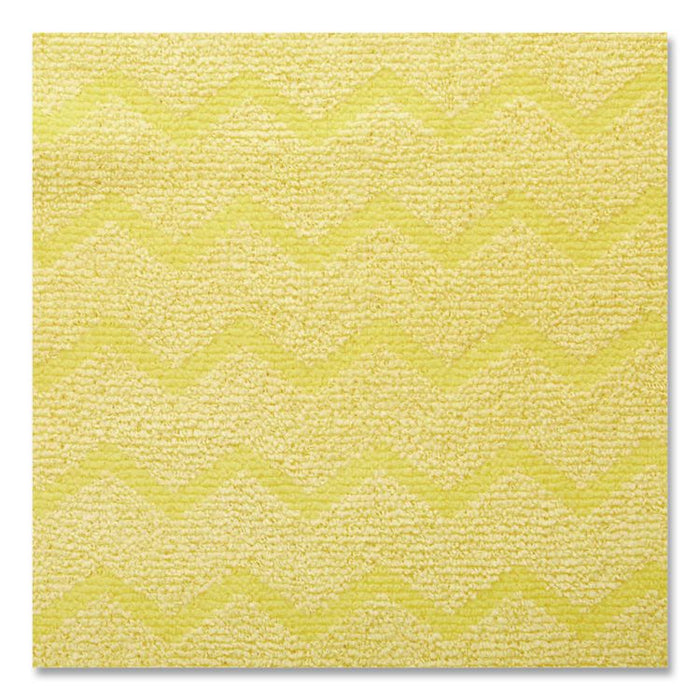Reusable Cleaning Cloths, Microfiber, 16 x 16, Yellow, 12/Carton