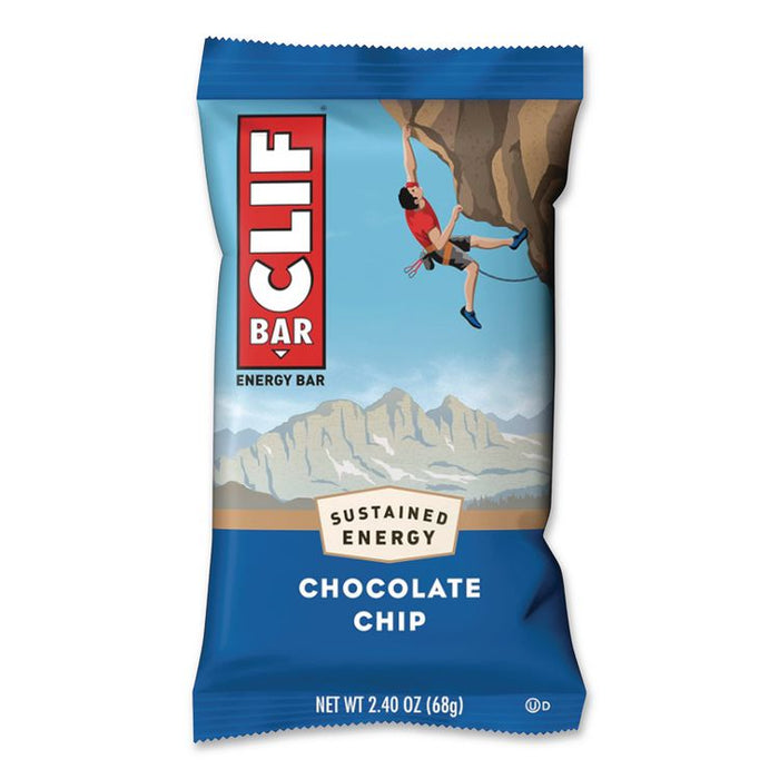 Energy Bar, Chocolate Chip, 2.4 oz Bar, 12/Box