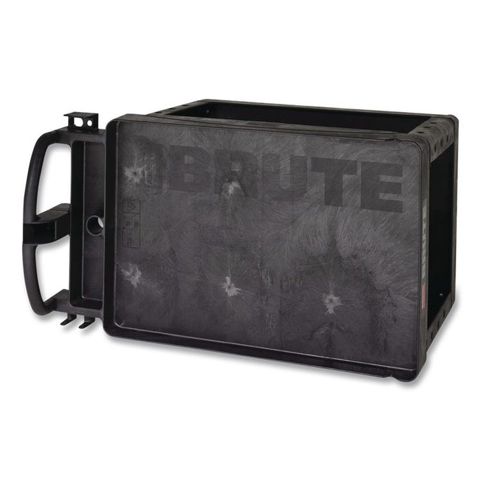 BRUTE Heavy-Duty Utility Cart with Lipped Shelves, Plastic, 2 Shelves, 500 lb Capacity, 25.9" x 45.2" x 32.2",  Black