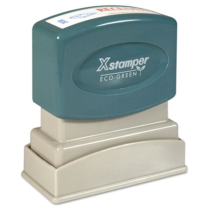 Two-Color Title Stamp, RECEIVED, Blue/Red