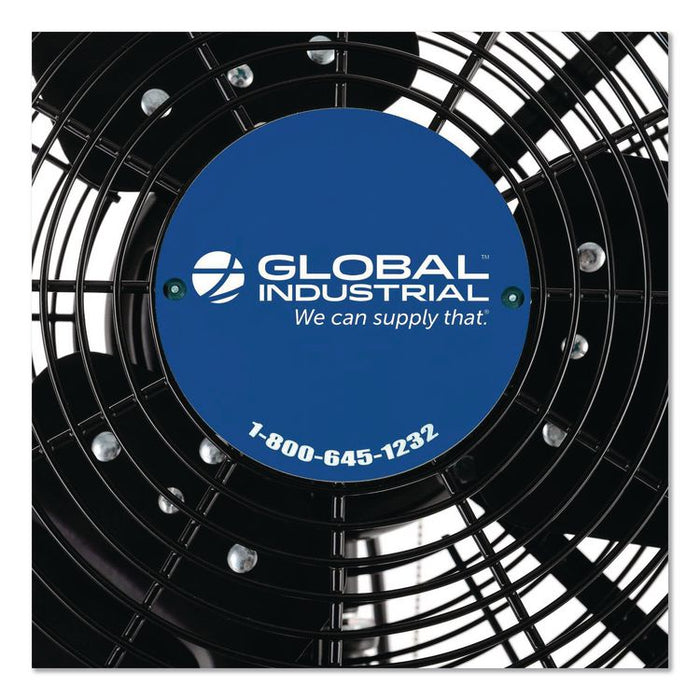 2 Speed Oscillating Outdoor Rated Wall Mount Fan, 30", Black