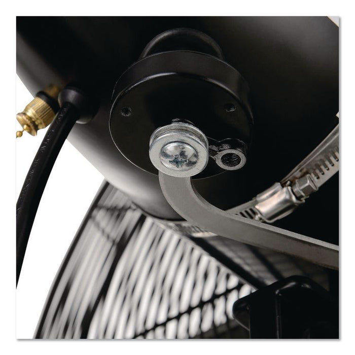 2 Speed Oscillating Outdoor Rated Wall Mount Fan, 30", Black