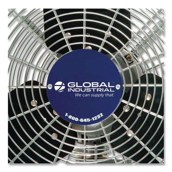 Oscillating Wall Mount Fan, 24", 3 Speeds, Black