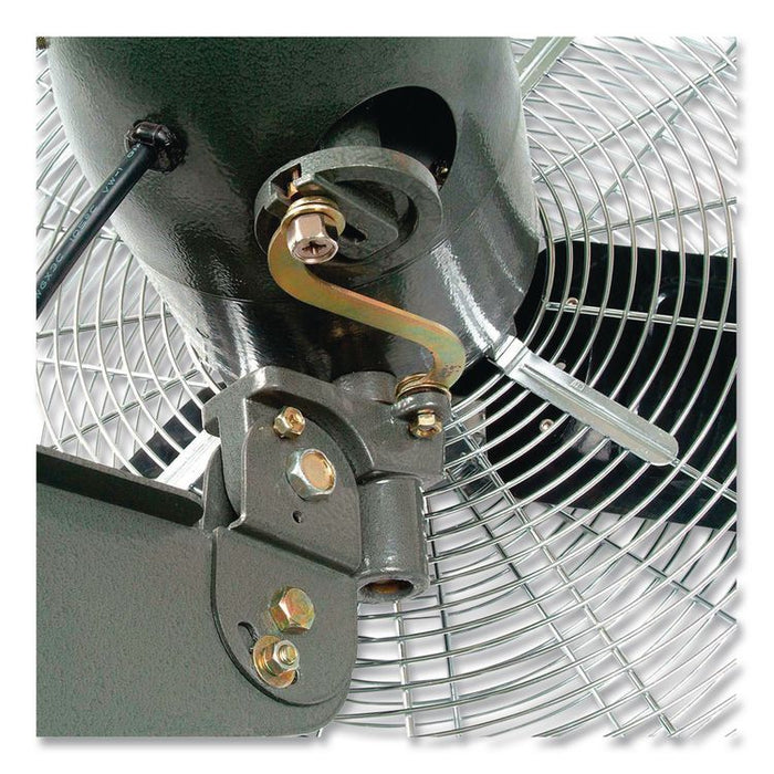 Oscillating Wall Mount Fan, 30", 3 Speeds, Black