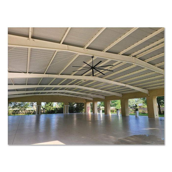 Industrial Ceiling Fan, 96", 6 Speeds, 10,500 CFM, Black