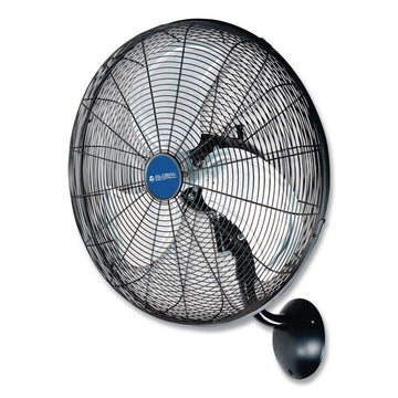 Industrial Wall Mounted Oscillating Fan, 18", 3 Speeds, Black