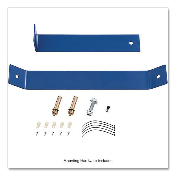 High Velocity Fan, Wall and Column Mount, 14", 1 Speed, Blue