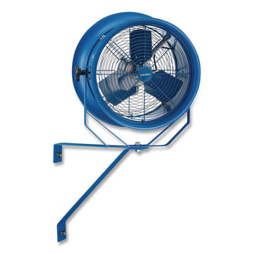 High Velocity Fan, Wall and Column Mount, 18", 1 Speed, Blue