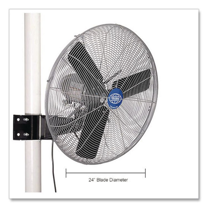 Oscillating Fan, Pole or Column Mount, 24", 4,050 CFM, 1/4 hp