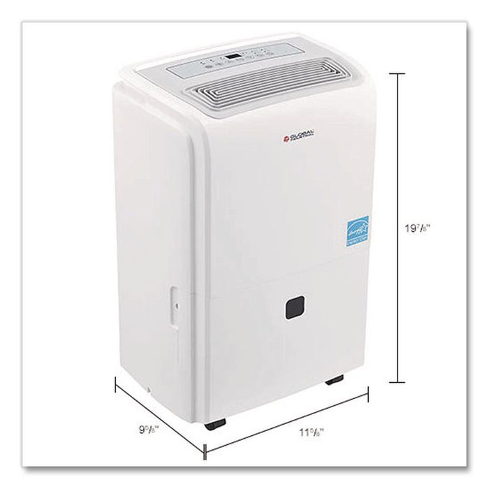 Portable Dehumidifier with Pump and Wi-Fi, 9.62 x 11.62 x 19.87, White
