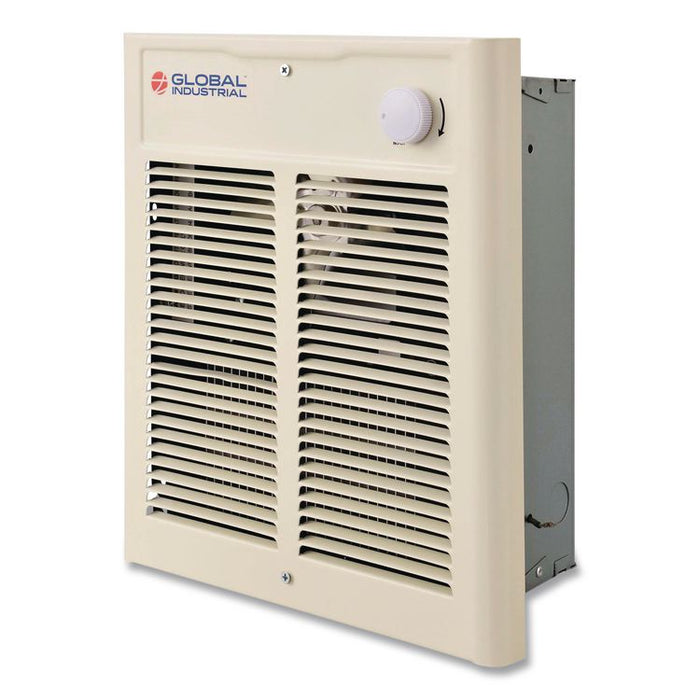 Fan Forced Wall Heater, Shaded Pole Motor, 2,000 W, 10.63 x 4.75 x 12.25, White