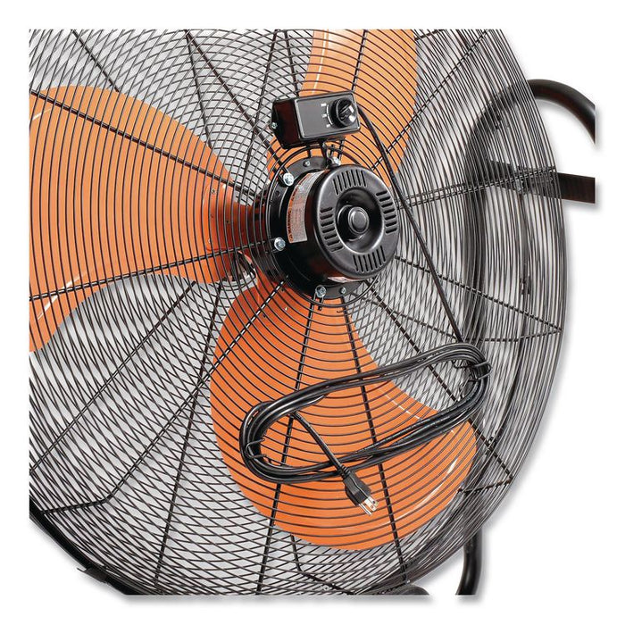 Portable Tilt Blower Drum Fan, 36", 2 Speeds, Black/Orange