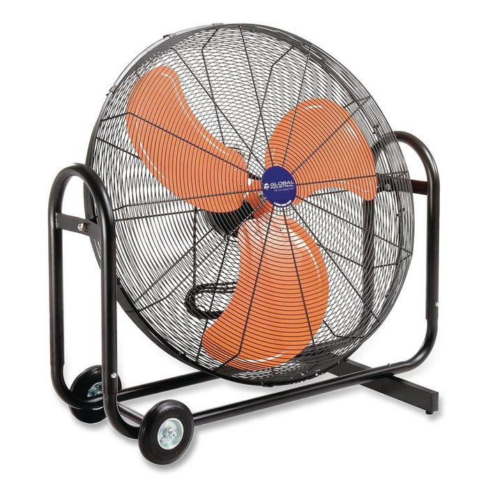 Portable Tilt Blower Drum Fan, 36", 2 Speeds, Black/Orange