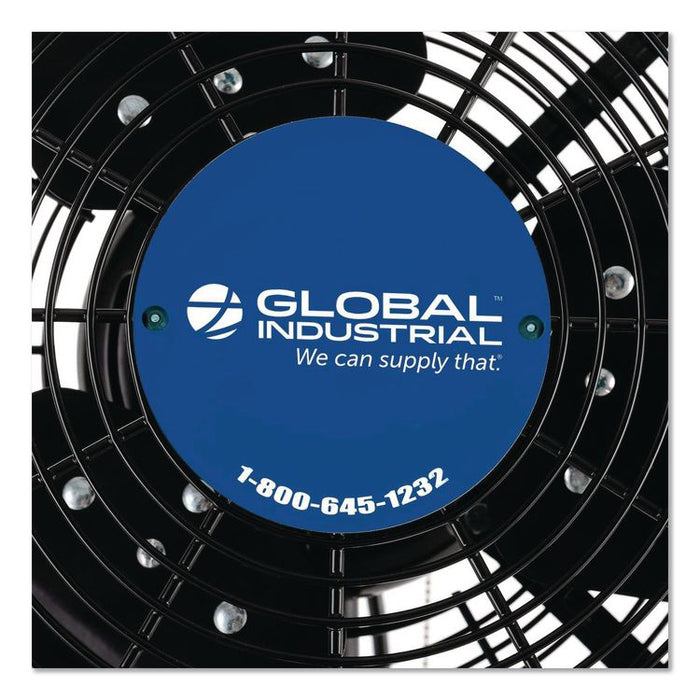 2-Speed Oscillating Outdoor Rated Wall Mount Fan, 24", Black