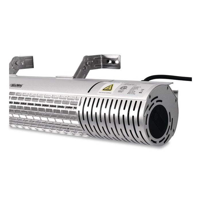 Infrared Patio Heater with Remote Control, 1,500 W. 30.75 x 5 x 5.38, Silver
