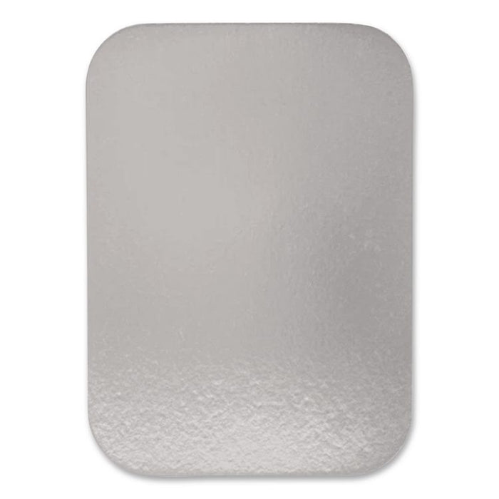 Laminated Board Lid, 7 x 5, Silver/White, Aluminum, 500/Carton