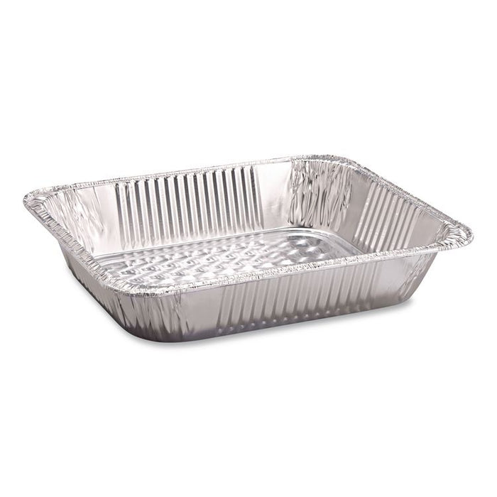 Aluminum Steam Table Pans, Half Size Deep, 2.56" Deep, 10.38 x 12.75, 100/Carton