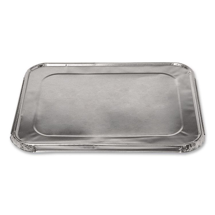 Steam Pan Foil Lids, Fits Half-Size Pan, 30 Gauge, 12.27 x 10.44, 100/Carton
