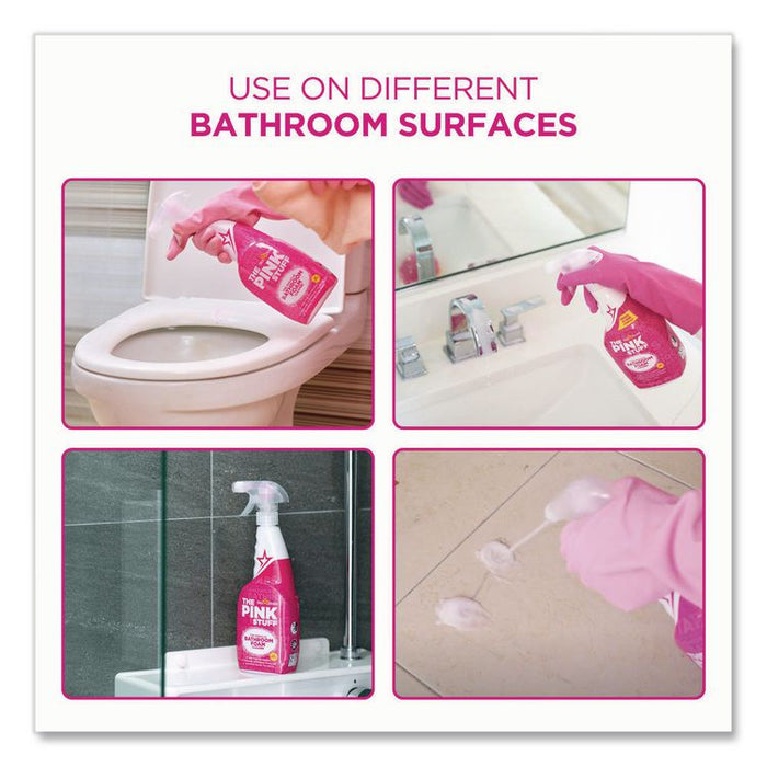 Miracle Bathroom Foam Cleaner, Fruity Scent, 25.4 oz Trigger Spray Bottle