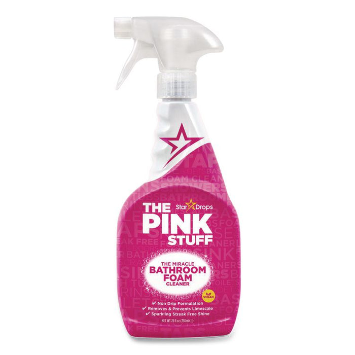 Miracle Bathroom Foam Cleaner, Fruity Scent, 25.4 oz Trigger Spray Bottle, 4/Carton