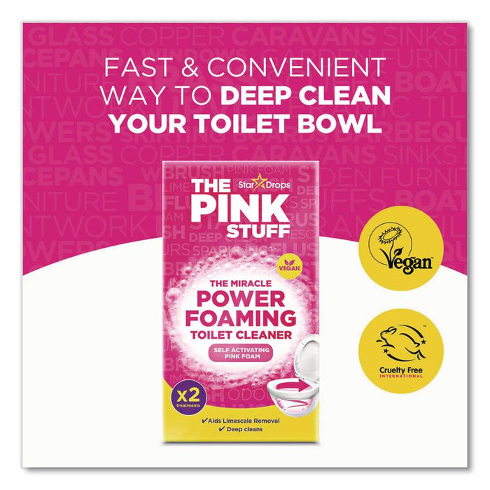 Miracle Power Foaming Toilet Cleaner, Fruity Scent, 3.5 oz Packet, 2 Packets/Box, 10 Boxes/Carton
