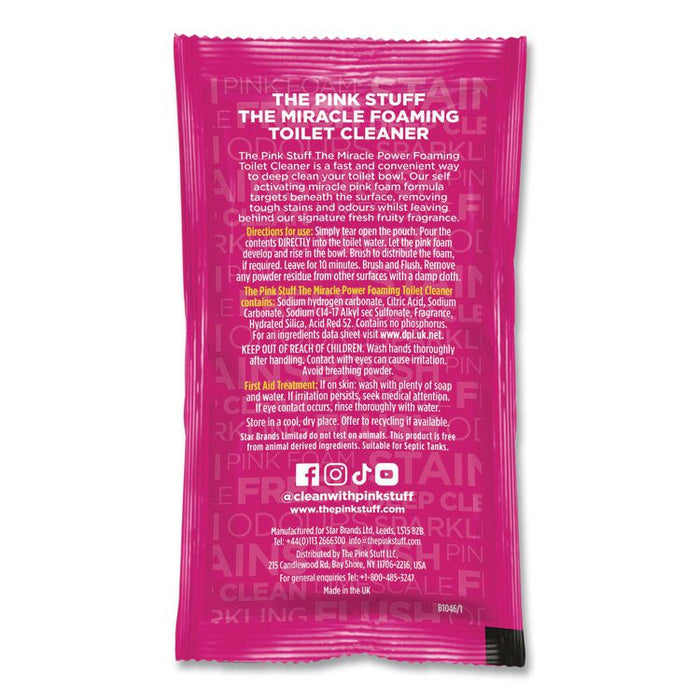 Miracle Power Foaming Toilet Cleaner, Fruity Scent, 3.5 oz Packet, 2 Packets/Box