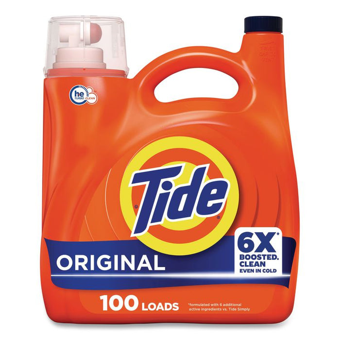 HE Liquid Laundry Detergent, Original Scent, 100 Loads, 125 oz Pour Bottle, 4/Carton