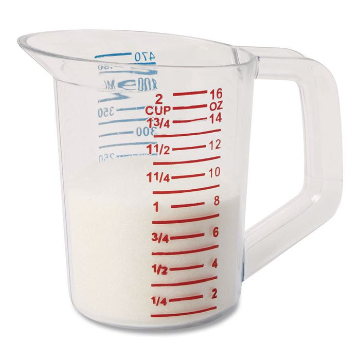 Bouncer Measuring Cup, 16 oz, Plastic, Clear