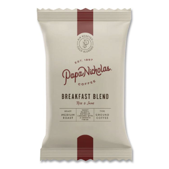 Premium Coffee, Breakfast Blend, Ground Portion Packs, 18/Carton