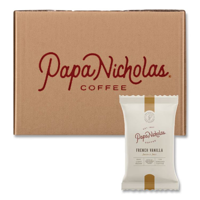 Premium Coffee, French Vanilla, Ground Portion Packs, 18/Carton
