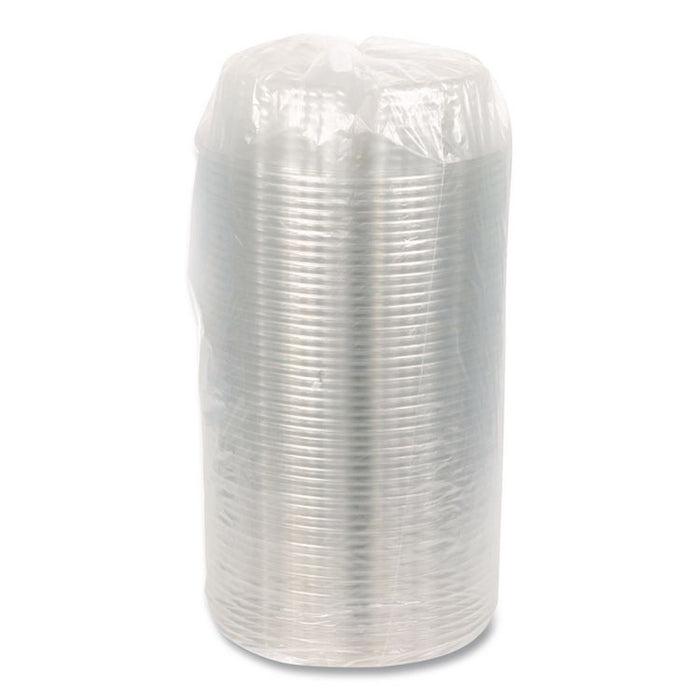 Dip Cup Platter, 4 Compartments, 64 oz, 10" Diameter, Clear, Plastic, 100/Carton
