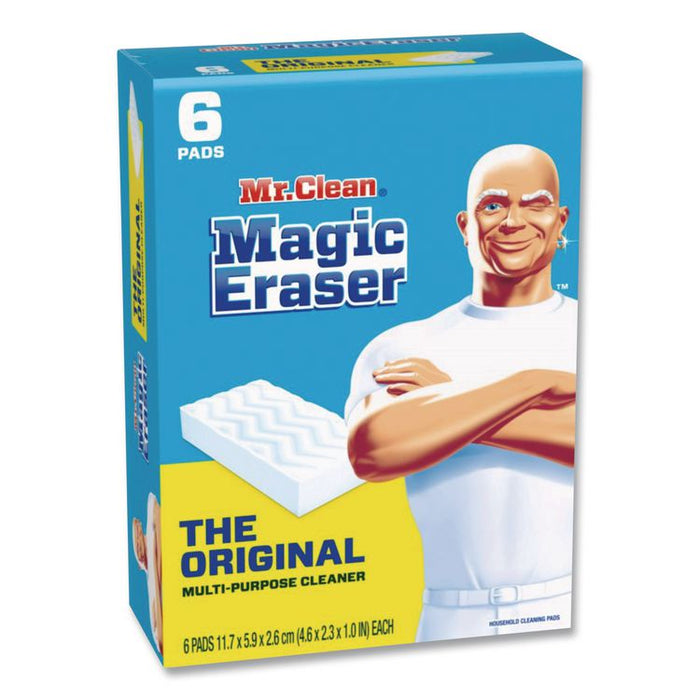 Magic Eraser, 2.3 x 4.6, 1" Thick, White, 6/Pack