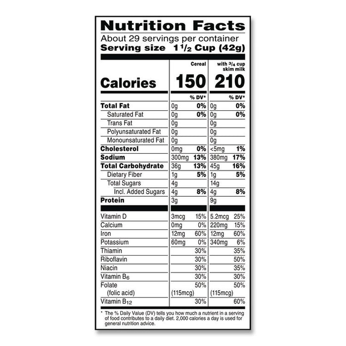 Corn Flakes Cereal,  2 Bags/Box,  43 oz Box