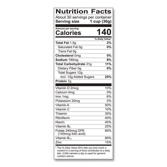 Fruity Pebbles Crispy Rice Cereal, 2 Bags/Box, 38 oz Box