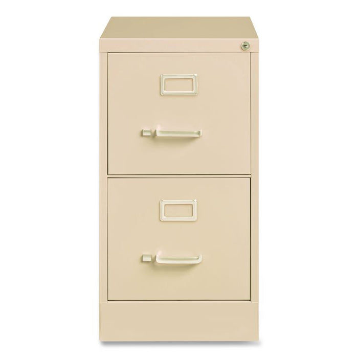 Two-Drawer Economy Vertical File, 2 Letter-Size File Drawers, Putty, 15" x 25" x 28.38"