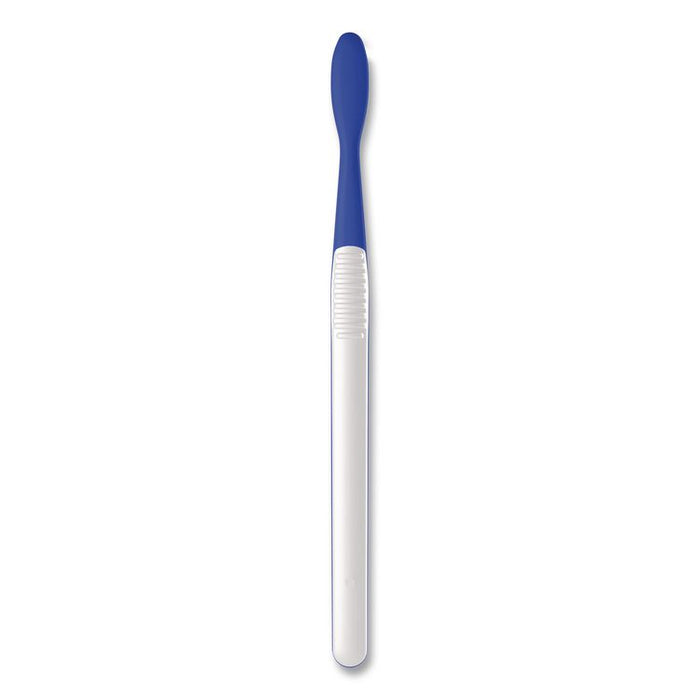 Essential Clean Toothbrush, Unscented, Blue/White, 72/Carton