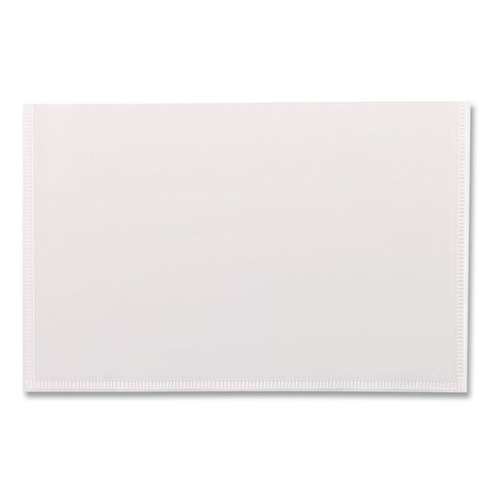 Self-Adhesive Pockets, 6" x 4", Clear Front/White Back, 100/Box