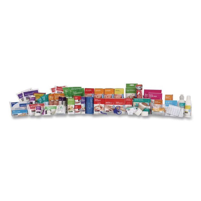 150 Series Class B 4-Shelf First Aid Cabinet - Meds, 150 Person, 855 Pieces, Metal Case
