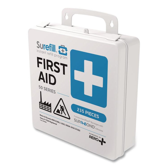 50 Series ANSI A+ First Aid Kit - Weatherproof Plastic Case, 50 Person, 235 Pieces