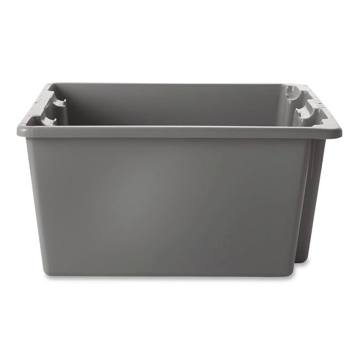 Palletote Box, 9.72 gal, 19.5" x 15.5" x 10", Gray, 10/Carton