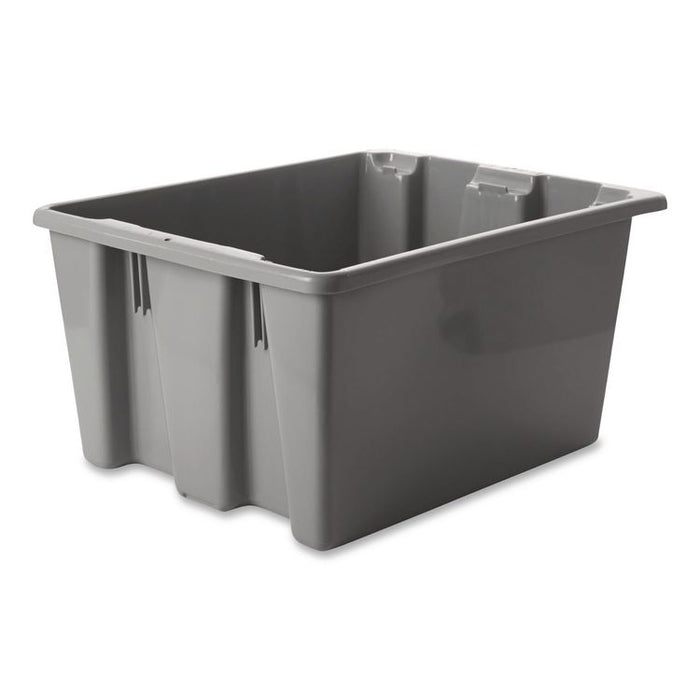 Palletote Box, 9.72 gal, 19.5" x 15.5" x 10", Gray, 10/Carton