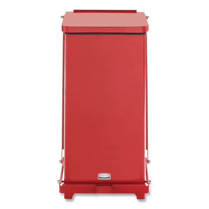 Defenders Heavy-Duty Steel Step Can, 6.5 gal, Steel, Red