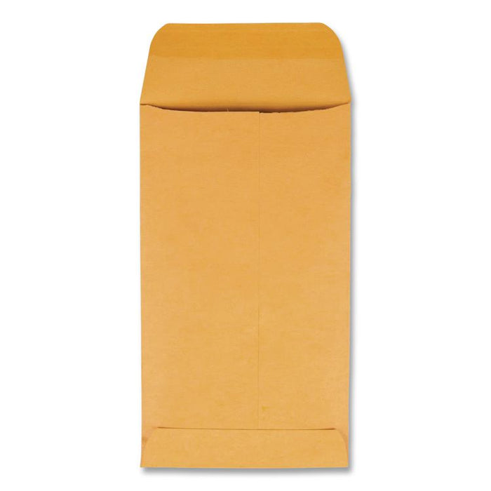 Kraft Coin and Small Parts Envelope, #6, Square Flap, Gummed Closure, 3.38 x 6, Brown Kraft, 500/Box